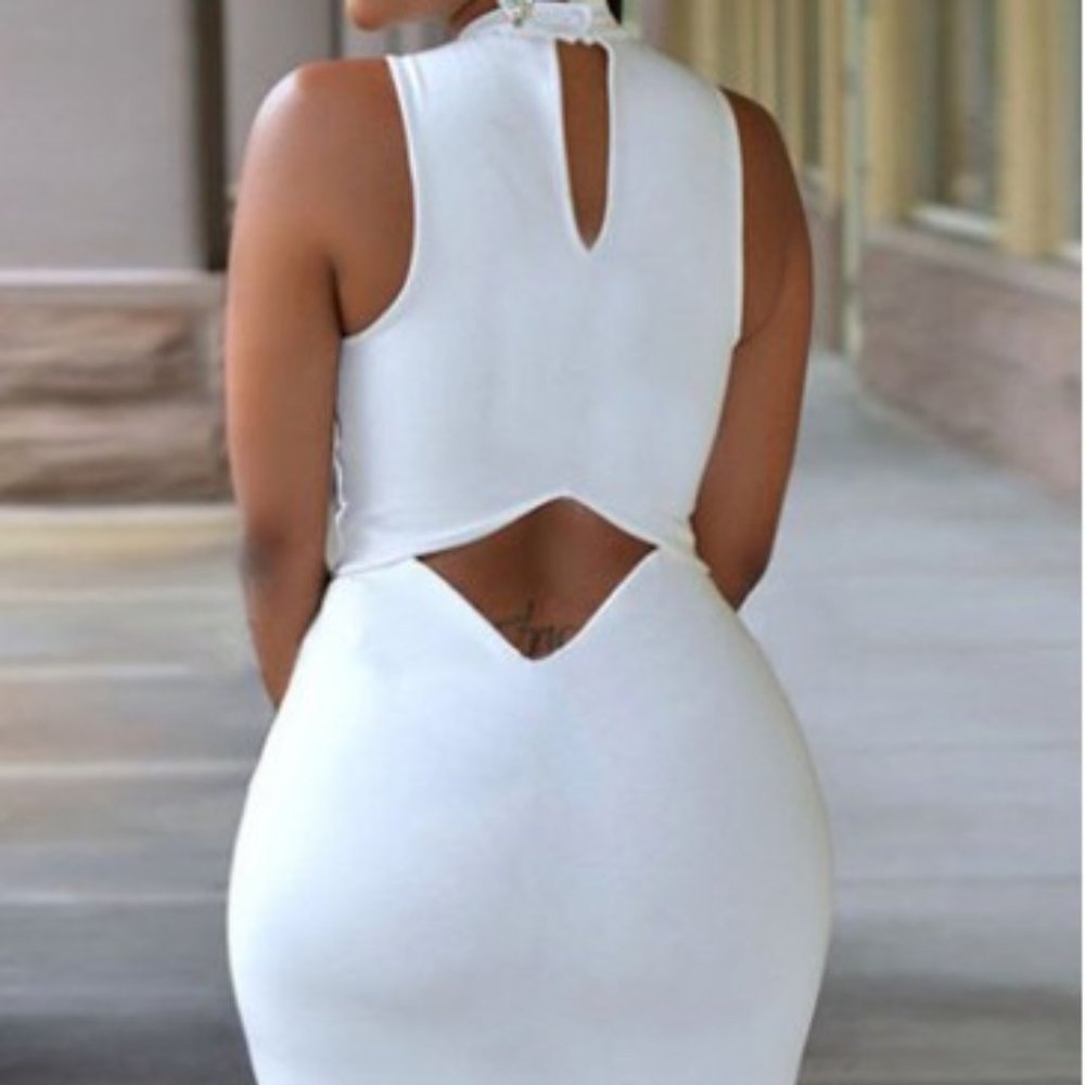 White Sleeveless Summer Dress